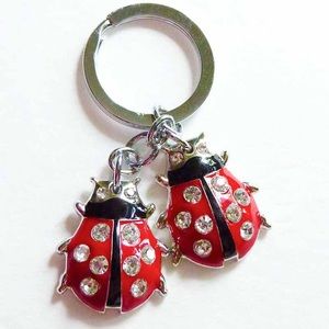 PICARDPARIS Enamel & Crystal BFF Ladybug Keychain